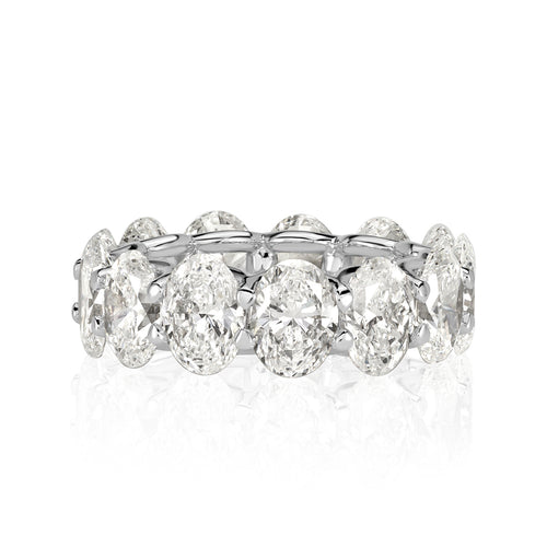 10.40ct Oval Cut Diamond Eternity Band in 18k White Gold