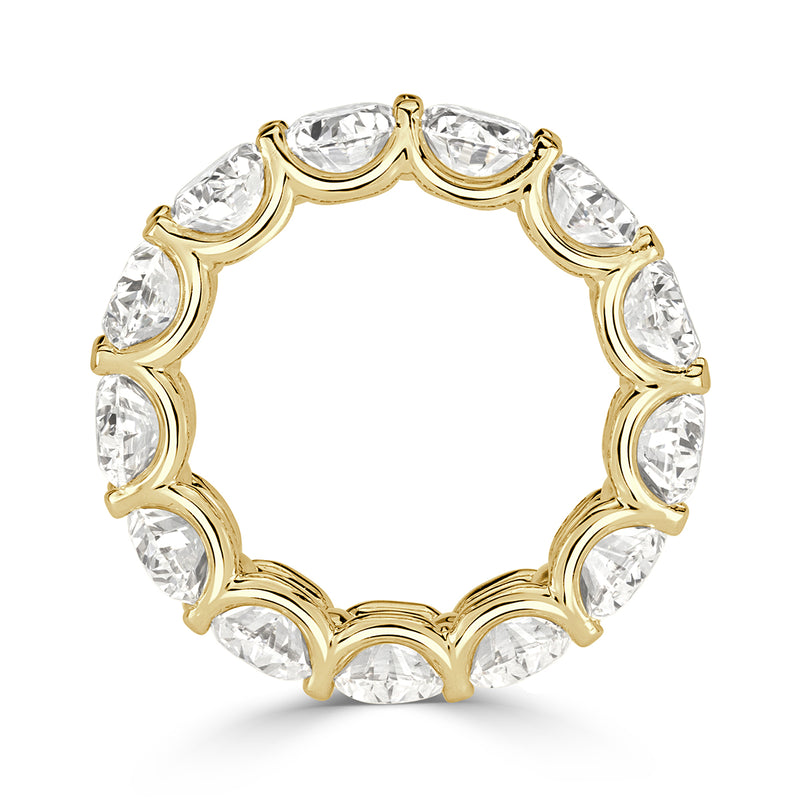 10.40ct Oval Cut Diamond Eternity Band in 18k Yellow Gold