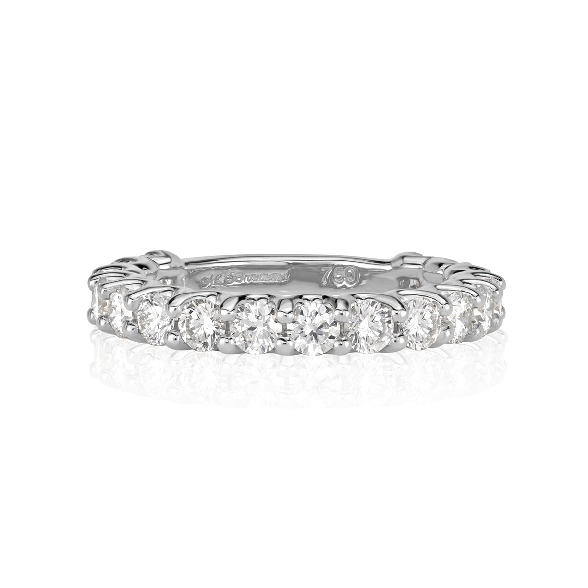 1.42ct Round Brilliant Cut Diamond Band in Platinum