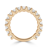 1.42ct Round Brilliant Cut Diamond Band in 18k Champagne Yellow Gold