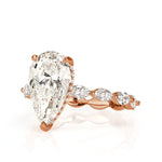 3.91ct Pear Shaped Diamond Engagement Ring