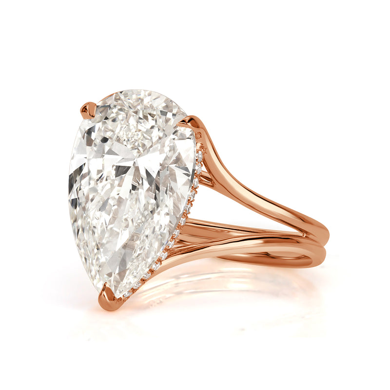 5.68ct Pear Shaped Diamond Engagement Ring