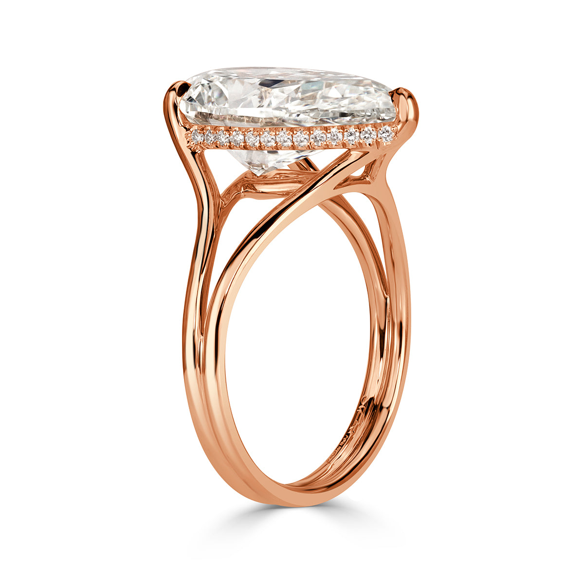 5.68ct Pear Shaped Diamond Engagement Ring