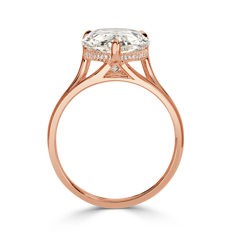 5.68ct Pear Shaped Diamond Engagement Ring