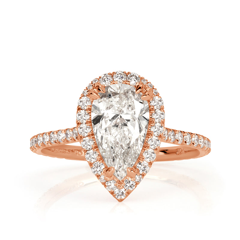 2.12ct Pear Shaped Diamond Engagement Ring