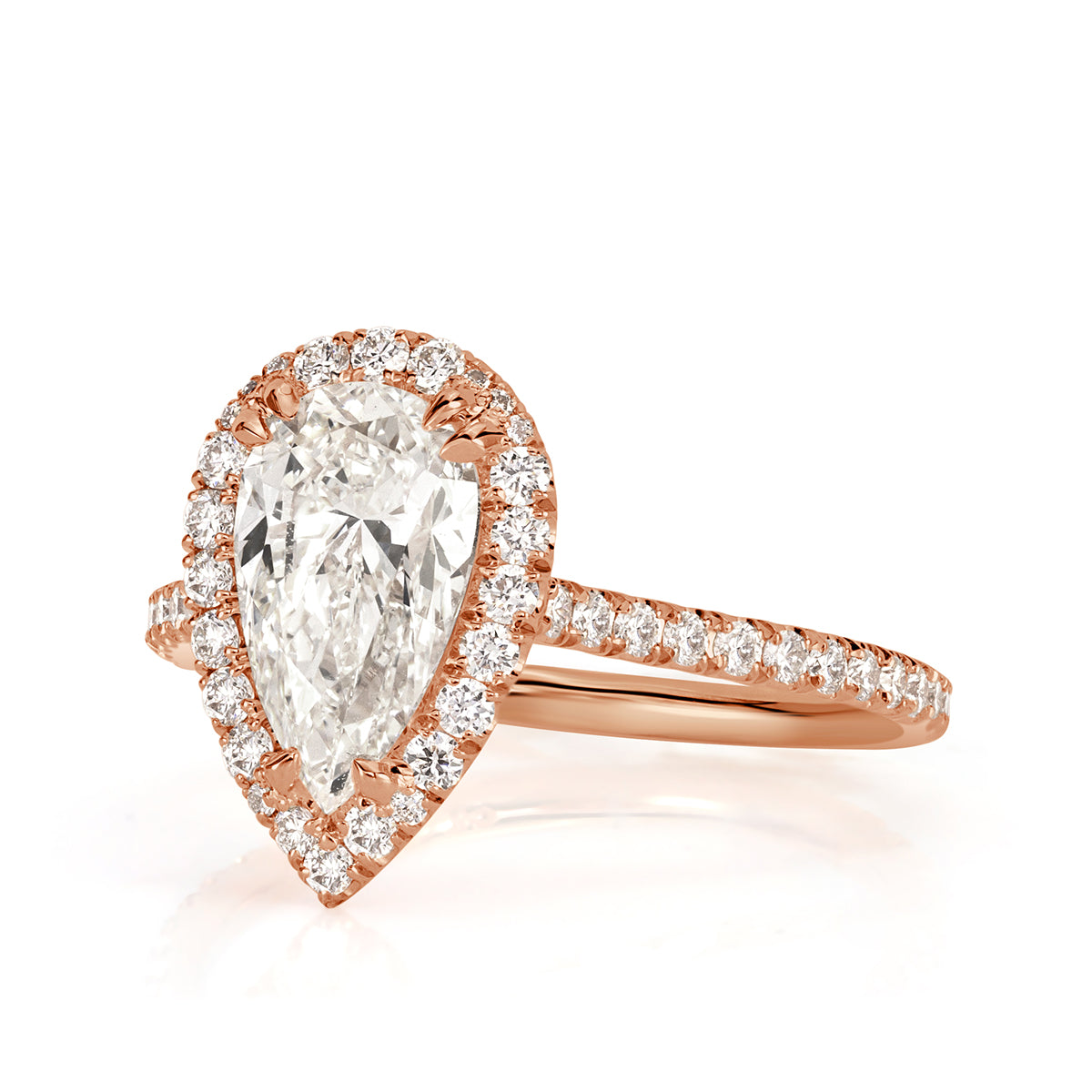 2.12ct Pear Shaped Diamond Engagement Ring