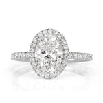 1.96ct Oval Cut Diamond Engagement Ring