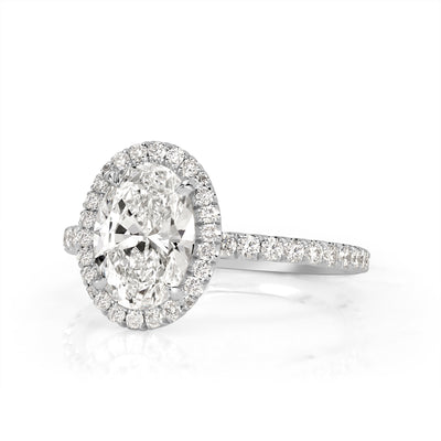 1.96ct Oval Cut Diamond Engagement Ring