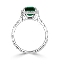 2.57ct Emerald Cut Emerald Engagement Ring