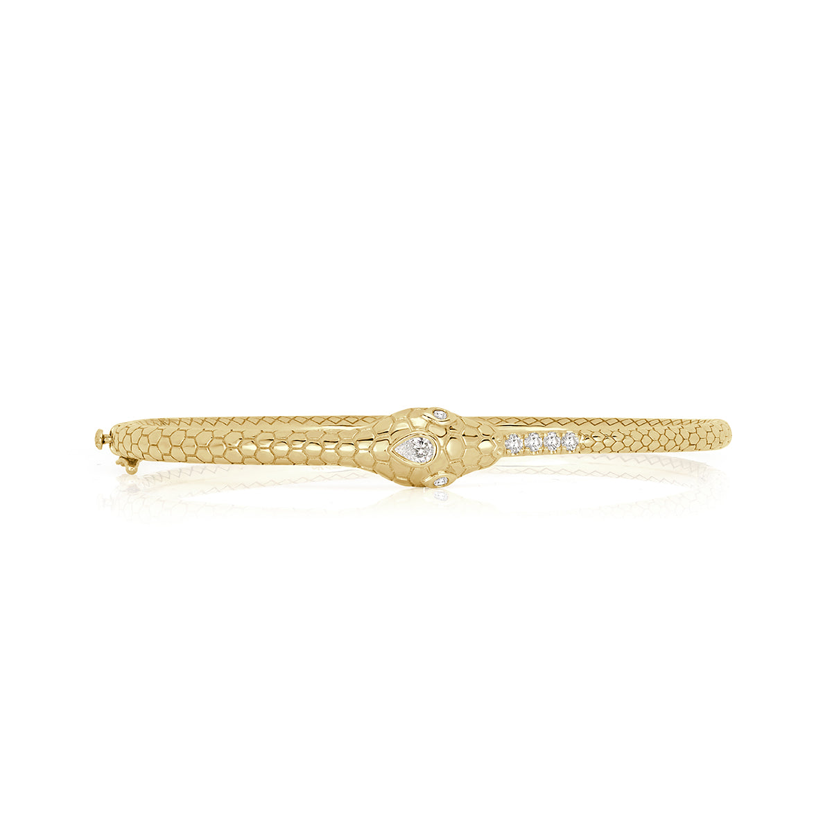 0.22ct Diamond and Gemstone Ouroboros Snake Bangle Bracelet – Mark