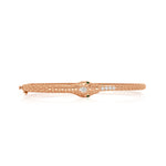 0.22ct Diamond and Sapphire Ouroboros Snake Bangle in 18k Rose Gold
