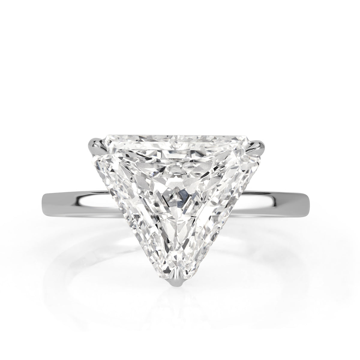 3.67ct Trillion Cut Diamond Engagement Ring