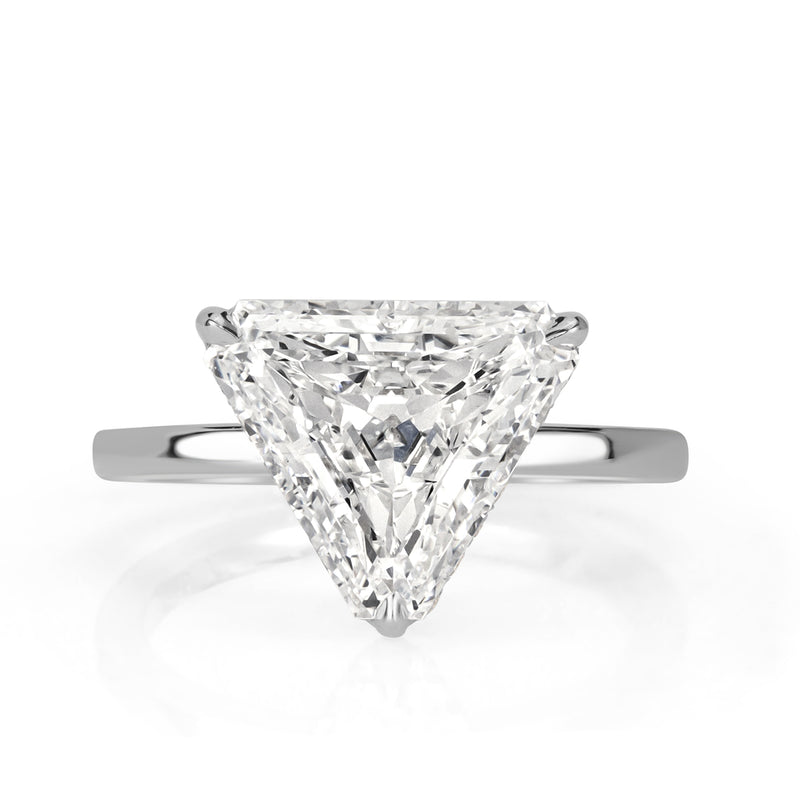 3.67ct Trillion Cut Diamond Engagement Ring