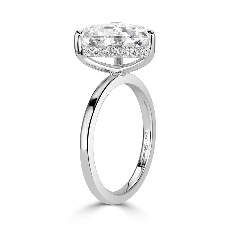 3.67ct Trillion Cut Diamond Engagement Ring