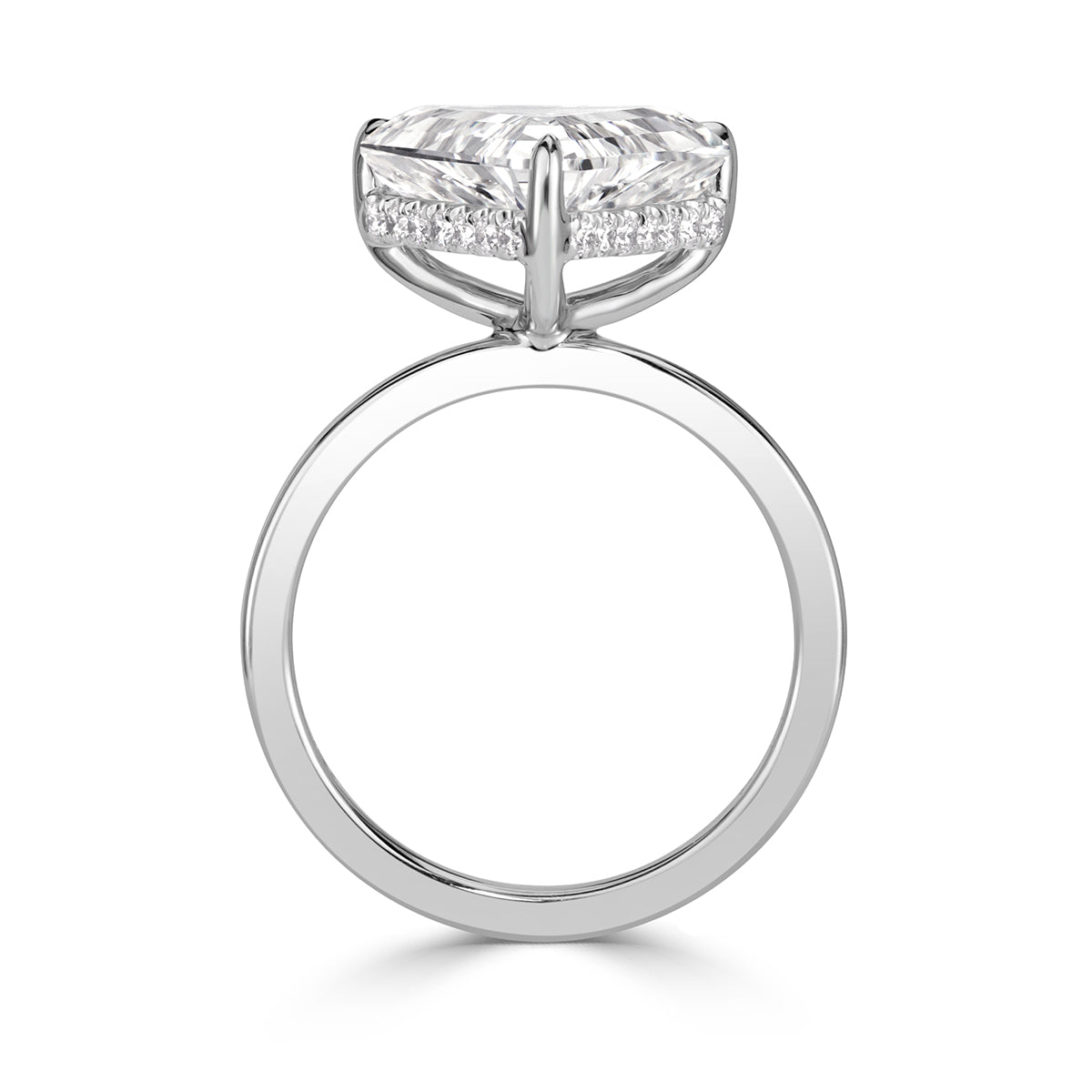 3.67ct Trillion Cut Diamond Engagement Ring