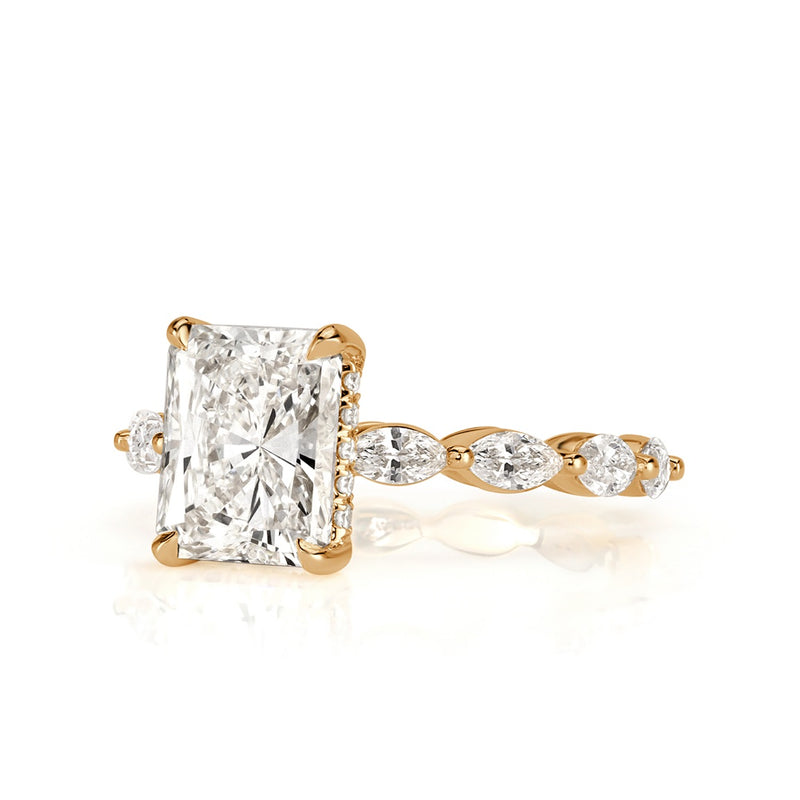 3.10ct Radiant Cut Diamond Engagement Ring