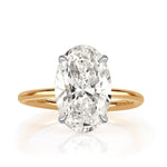 4.13ct Oval Cut Diamond Engagement Ring