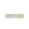 1.28ct Emerald Cut Diamond Wedding Band in 18k Yellow Gold