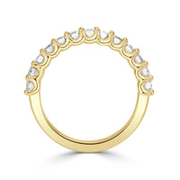 1.28ct Emerald Cut Diamond Wedding Band in 18k Yellow Gold