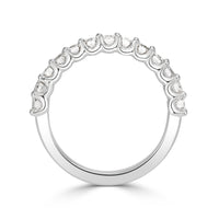 1.28ct Emerald Cut Diamond Wedding Band in Platinum