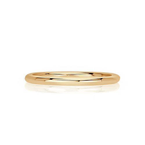 Modern Rounded Wire Band in 18k Champagne Yellow Gold