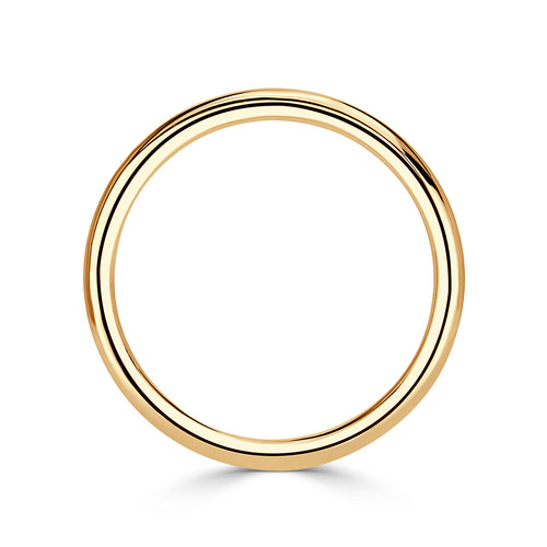 Modern Rounded Wire Band in 18k Champagne Yellow Gold