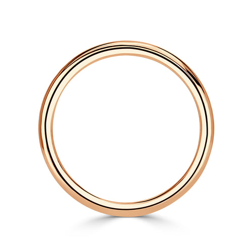 Modern Rounded Wire Band in 18k Rose Gold