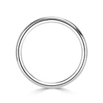 Modern Rounded Wire Band in 18k White Gold