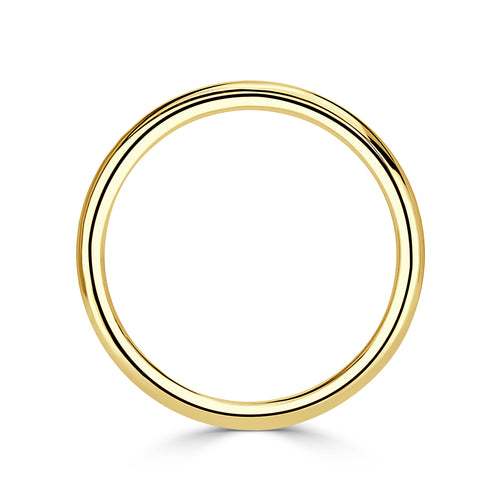 Modern Rounded Wire Band in 18k Yellow Gold
