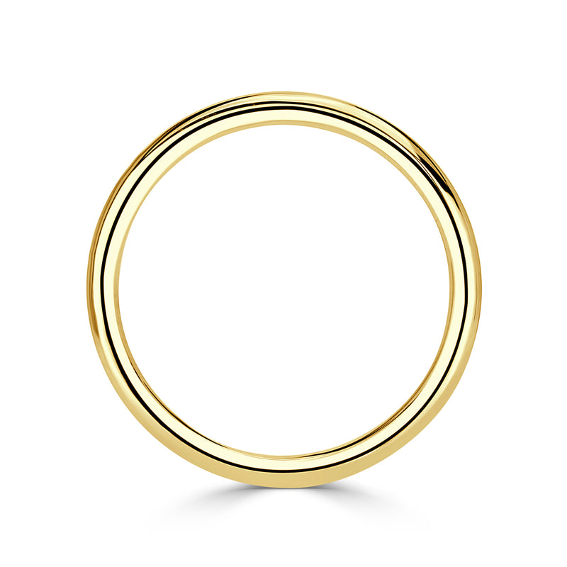 Modern Rounded Wire Band in 18k Yellow Gold