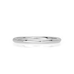 Modern Rounded Wire Band in Platinum
