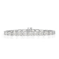 10.69ct Oval Cut Diamond Tennis Bracelet in Platinum