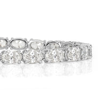 10.69ct Oval Cut Diamond Tennis Bracelet in Platinum