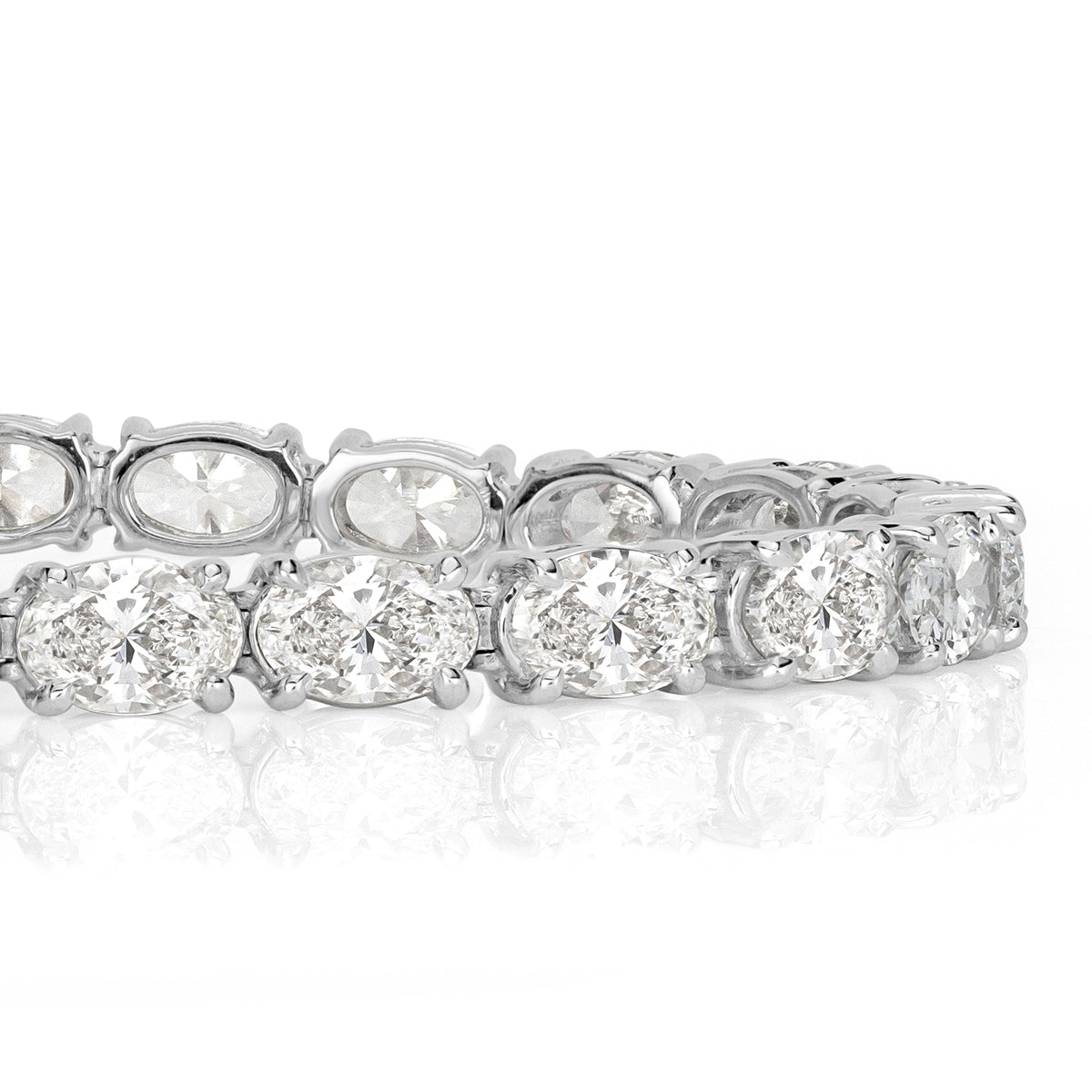 10.69ct Oval Cut Diamond Tennis Bracelet in Platinum