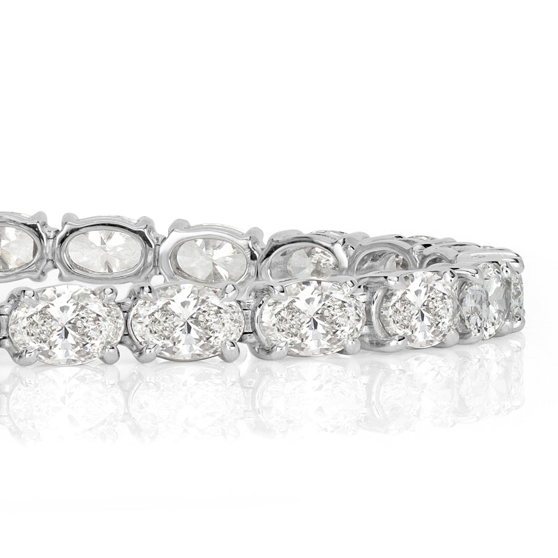 10.69ct Oval Cut Diamond Tennis Bracelet in Platinum