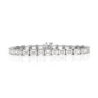 14.70ct Emerald Cut Diamond Tennis Bracelet in Platinum