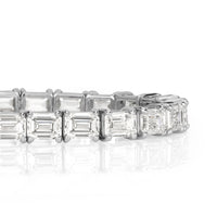 14.70ct Emerald Cut Diamond Tennis Bracelet in Platinum