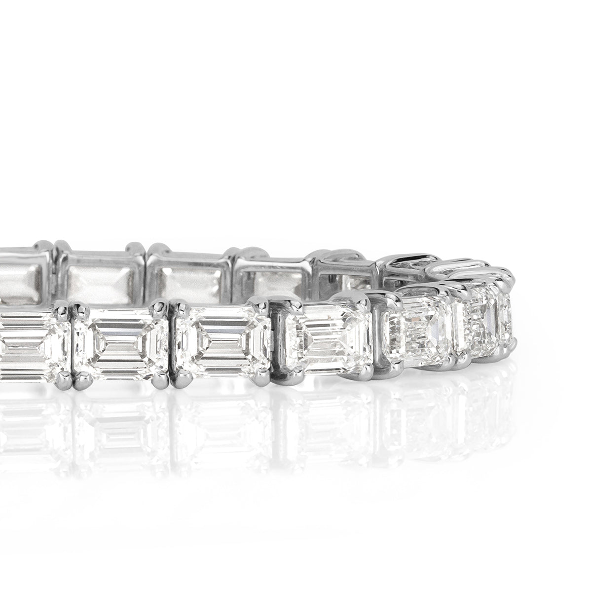 14.70ct Emerald Cut Diamond Tennis Bracelet in Platinum