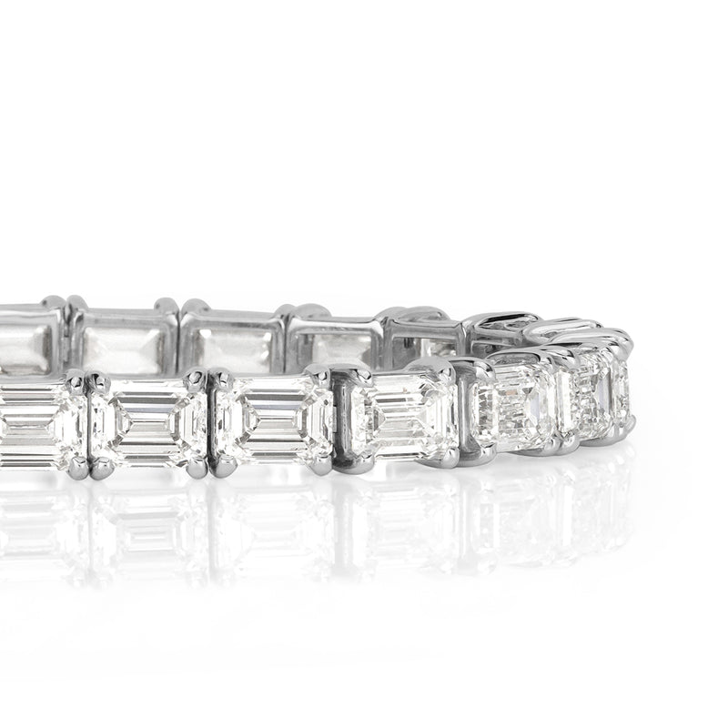 14.70ct Emerald Cut Diamond Tennis Bracelet in Platinum