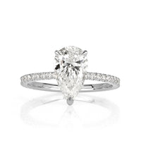 2.10ct Pear Shaped Diamond Engagement Ring