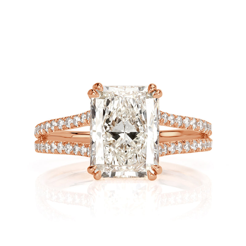 3.02ct Radiant Cut Diamond Engagement Ring