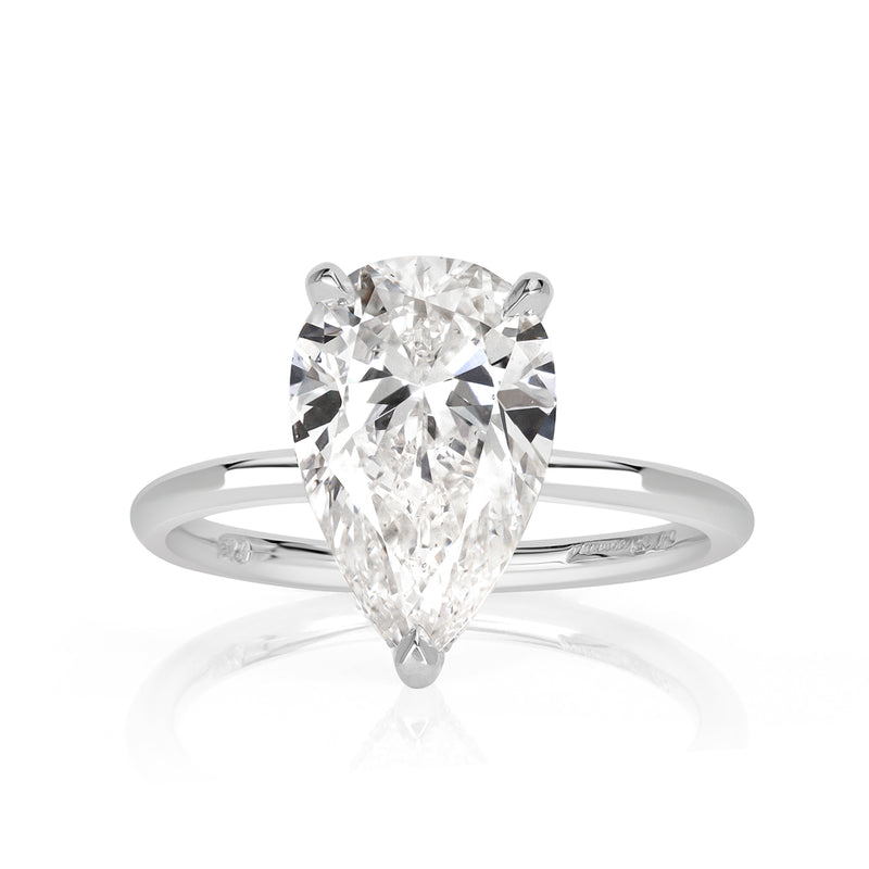3.64ct Pear Shaped Diamond Engagement Ring