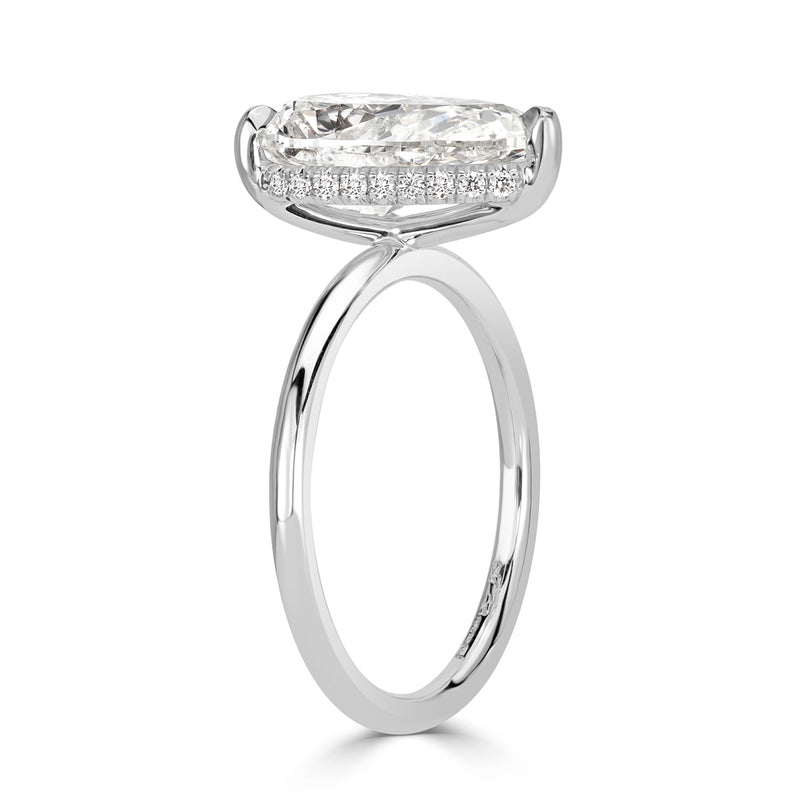 3.64ct Pear Shaped Diamond Engagement Ring