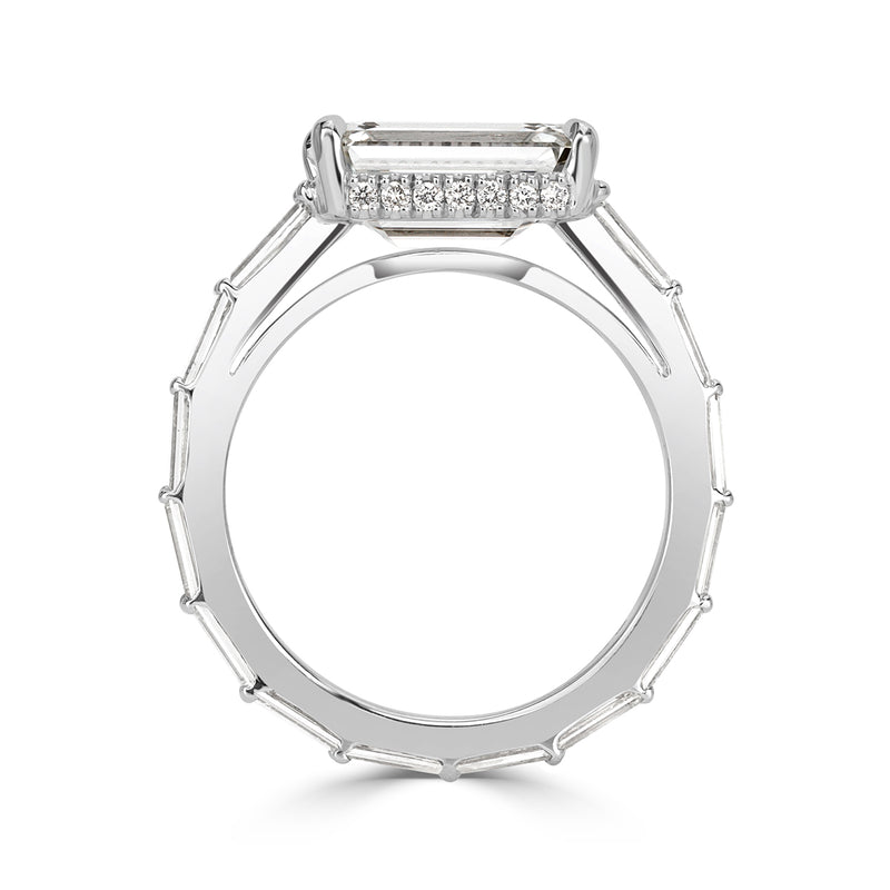 4.78ct Emerald Cut Diamond Engagement Ring