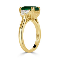 3.57ct Emerald Cut Emerald Engagement Ring