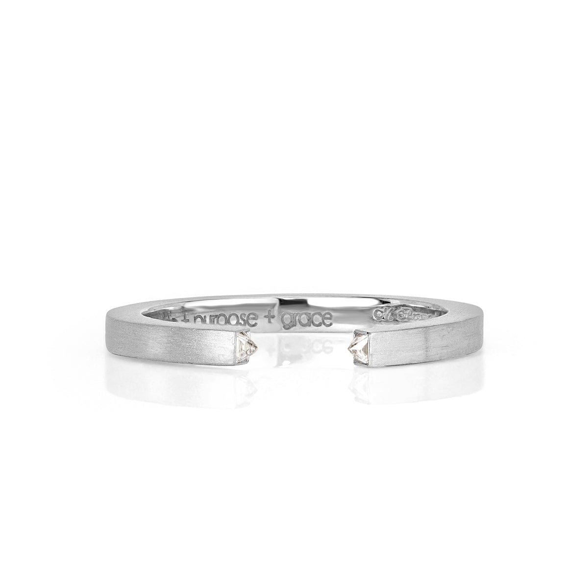 Pyramid Energy Ring in 18k White Gold