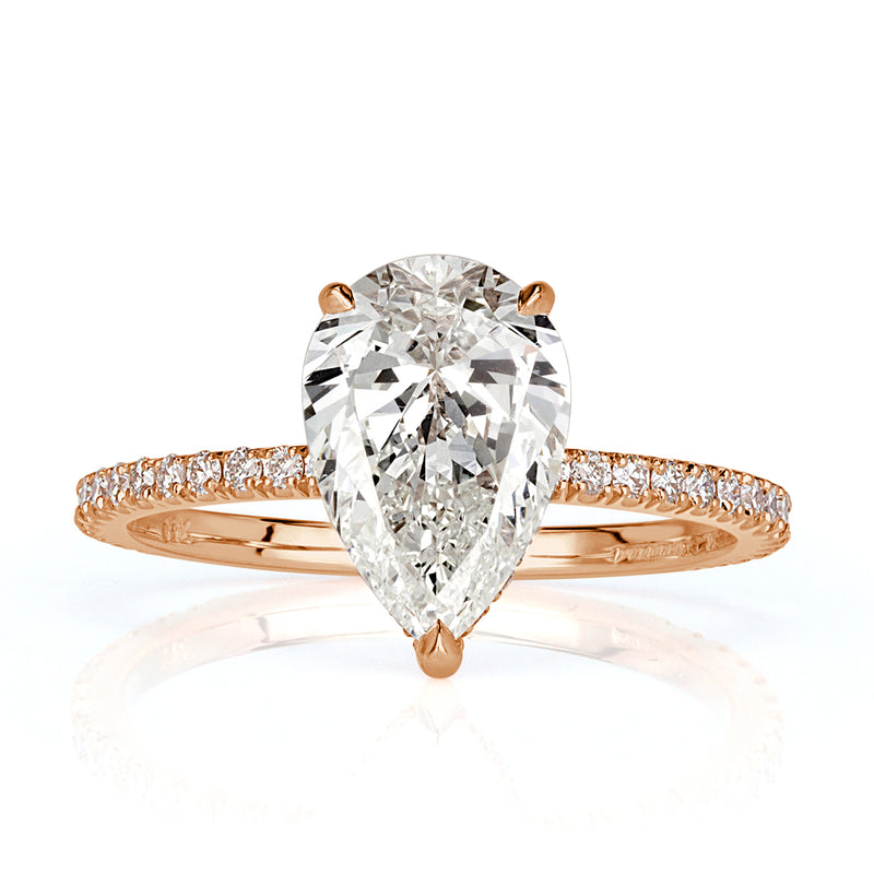 2.47ct Pear Shaped Diamond Engagement Ring
