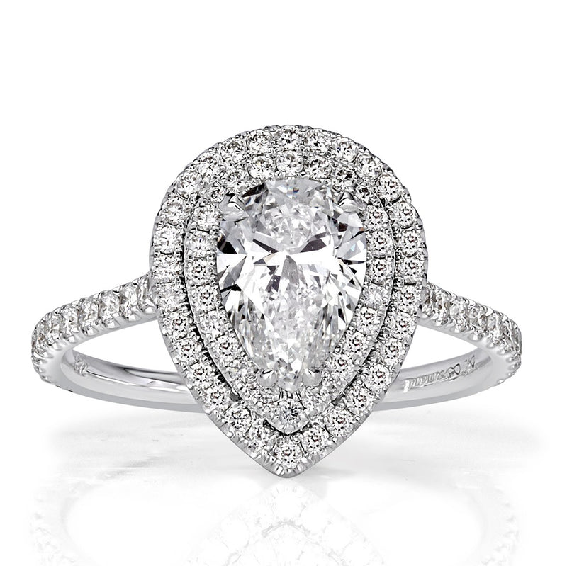 1.59ct Pear Shaped Diamond Engagement Ring