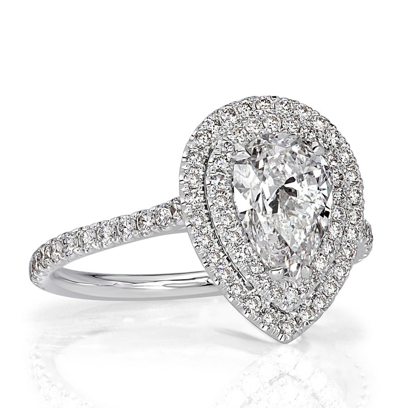 1.59ct Pear Shaped Diamond Engagement Ring