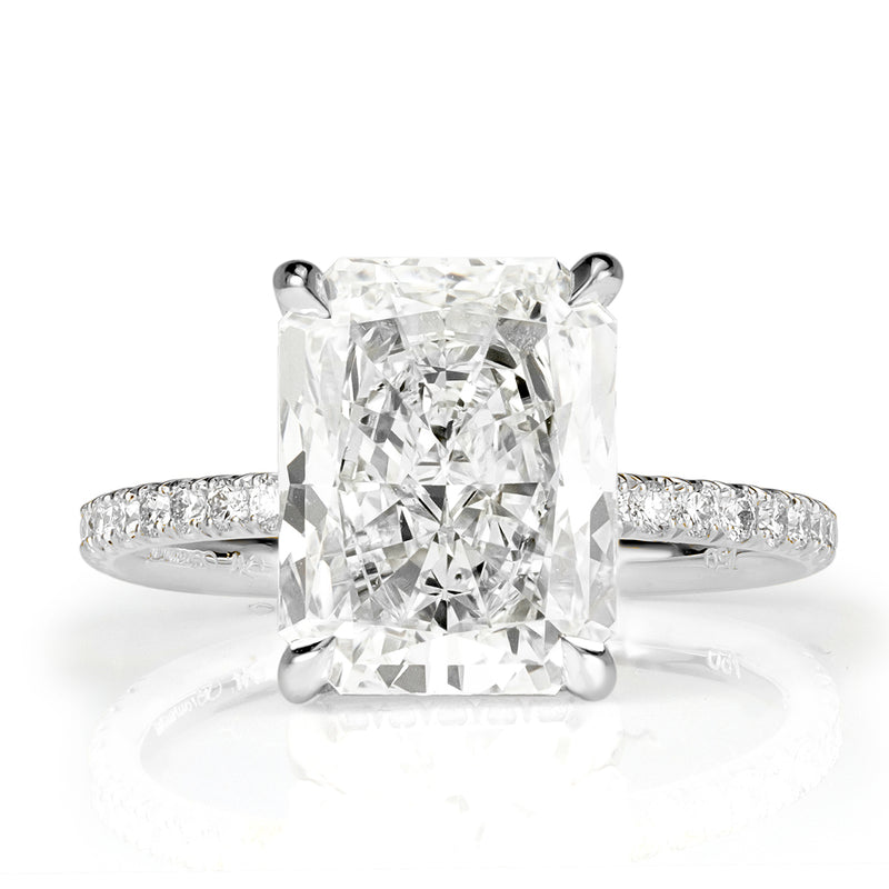 4.44ct Radiant Cut Diamond Engagement Ring